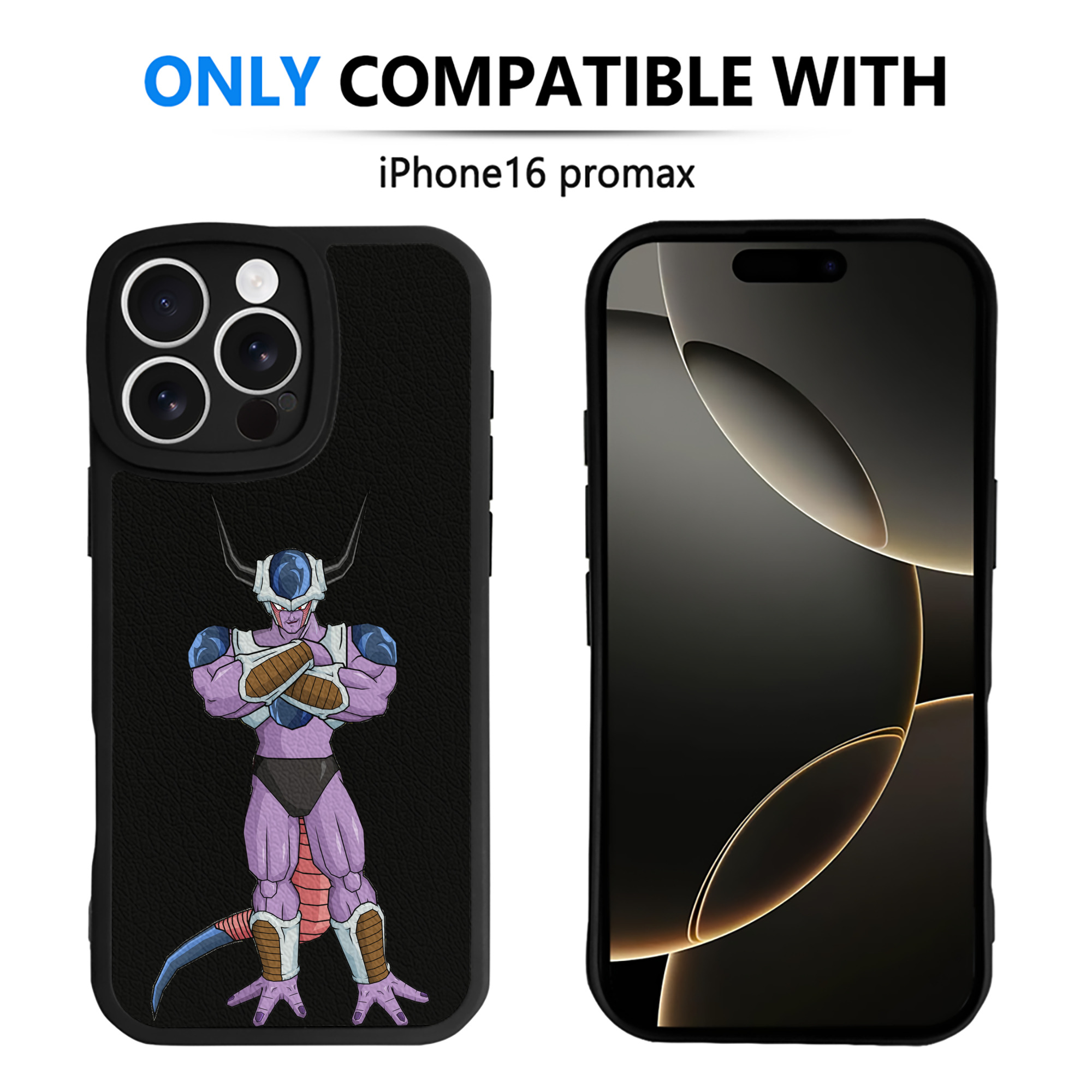 （画像用） ドラゴンボール フリーザ DRAGON BALL Frieza 【iPhone 16シリーズ対応】シリコンスマホケース（レザー調） 材質：シリコン